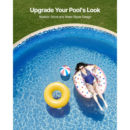 VEVOR 27-ft Round Above Ground Pool Liner, Unibead Pool Liners, Standard Gauge, 52inch Wall Height, Designed for Steel Sided Above-Ground Swimming