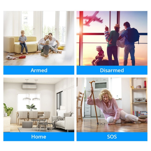 Magasinez la trousse de système d'alarme de porte Alarme de porte Sirène Capteurs de porte/fenêtre Télécommandes Alarme antivol pour Home Office,