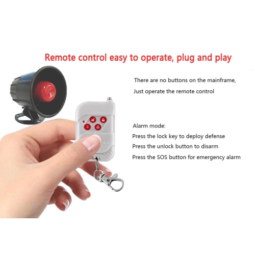 Magasinez la trousse de système d'alarme de porte Alarme de porte Sirène Capteurs de porte/fenêtre Télécommandes Alarme antivol pour Home Office,