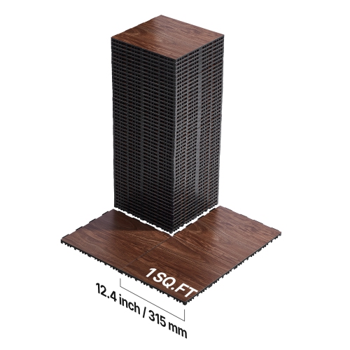 VEVOR 12.4 x 12.4 in 52 Piece Dance Floor Tiles, Interlocking Dance Flooring, Portable Dance Practice Floor with Cushioned Base