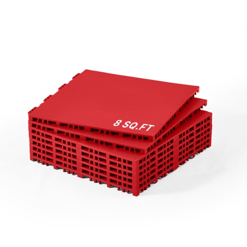 VEVOR 12 x 12 in 8 Pcs Dryland Tiles for Hockey Floor Mat, Interlocking Versatile Training Surface, Dance Floor Tiles, Hockey Training Equipment