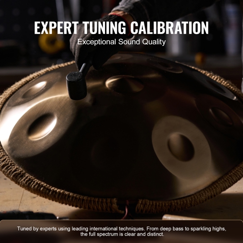 Tambour à main de 22&nbsp;po VEVOR, 12 Notes D mineur, avec maillets, support et sac de transport 440&nbsp;Hz, tambour de guérison en acier,