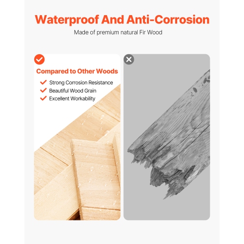 Remise d'extérieur VEVOR de 28 x 63 po, grande remise extérieure en bois, remise à outils de jardin avec tablettes, verrou et plancher, armoire