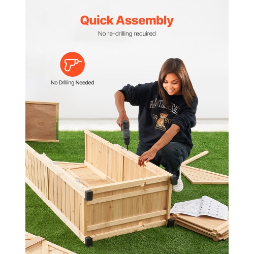 Remise d'extérieur VEVOR de 28 x 63 po, grande remise extérieure en bois, remise à outils de jardin avec tablettes, verrou et plancher, armoire