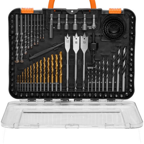 VEVOR 100 Pieces Drill Bit Set, Drill and Driver Bit Set, Screwdriver Bit Set Suitable for Wood Metal Cement Drilling and Screw Driving, Drill Bit