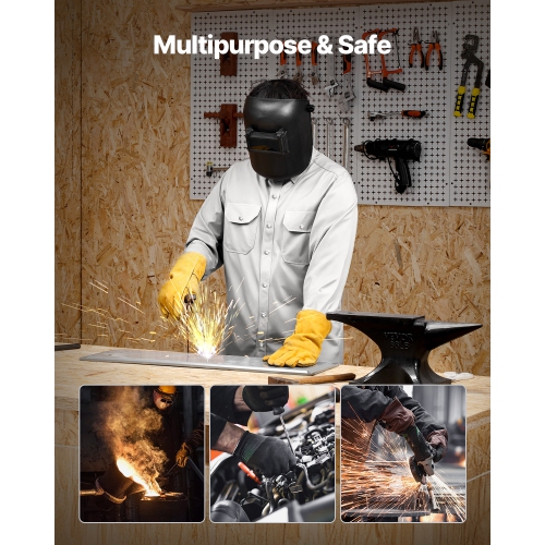 VEVOR XXL Size FR Shirts for Men, 7oz. Flame Resistant Welding Jacket, Machine Washable Cotton Heat-Resistant Welding Shirt, Meets ATPV 9.2 Cal/cm²