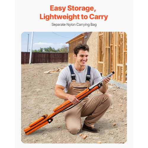 VEVOR 4-Piece Torpedo Level, 48/24/16/10 Inch Box Levels Set, Fluorescent Light Up Bubble Vials Ruler for 45/90/180 Degree, Aluminum Alloy, Only