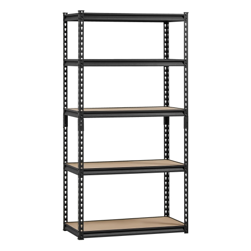 VEVOR 5 Tier Storage Shelves, 2000 lbs, Garage Storage Shelving, 16" D x 32" W x 62.8" H Adjustable Metal Shelves for Garage Shelves Utility Rack