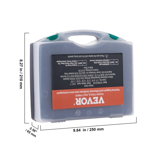 VEVOR Annular Cutter Set, 6 pcs Weldon Shank Mag Drill Bits, 1/2" to 1-1/16" Cutting Diameter, 1" Cutting Depth, M2AL High-Speed Steel, with Pilot