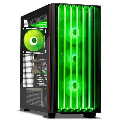 YEYIAN Mirage X Gaming PC Desktop, Ryzen 7 9900X3D 5.5 GHz, RTX 5090 GDDR7, 32GB DDR5 RGB 6000MHz, 1TB NVMe Gen4 SSD, AI Accelerate Gamer Prebuilt