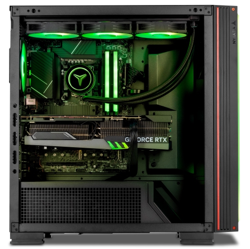 YEYIAN Mirage X Gaming PC Desktop, Ryzen 7 9900X3D 5.5 GHz, RTX 5090 GDDR7, 32GB DDR5 RGB 6000MHz, 1TB NVMe Gen4 SSD, AI Accelerate Gamer Prebuilt