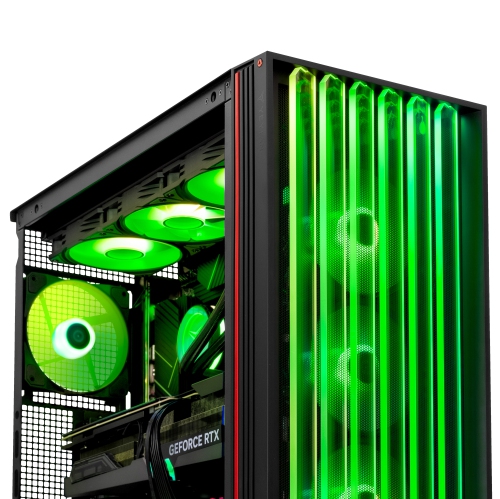 YEYIAN Mirage X Gaming PC Desktop, Ryzen 7 9900X3D 5.5 GHz, RTX 5090 GDDR7, 32GB DDR5 RGB 6000MHz, 1TB NVMe Gen4 SSD, AI Accelerate Gamer Prebuilt