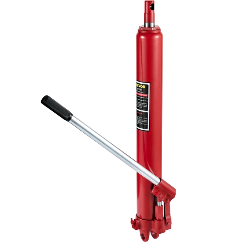 VEVOR  8 Tons Hydraulic Long Ram Jack, 17363 Lbs Capacity, w Single Piston Pump And Clevis Base, Manual Cherry Picker w Handle, for Garage/shop