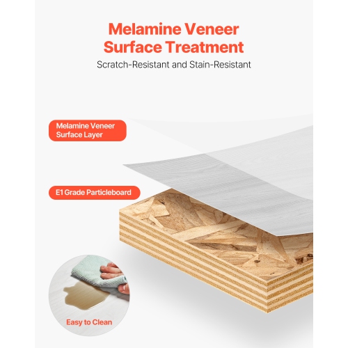 VEVOR 47 in Floating TV Stand, Wall Mount Entertainment Center with Cable Hole, Modern Floating TV Shelf with Storage Cabinet,Particle Board Console