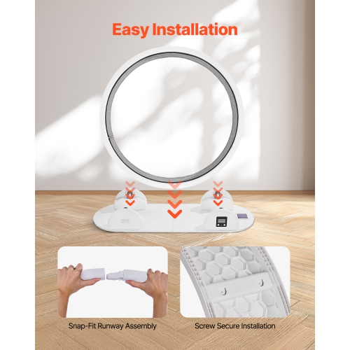 VEVOR 40.8 in Cat Exercise Wheel with Pedometer, with Brake & Carpeted Runway, Quiet Cat Treadmill for Indoor Cats Under 30lbs, Cat Exerciser for