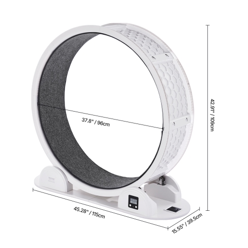 VEVOR 40.8 in Cat Exercise Wheel with Pedometer, with Brake & Carpeted Runway, Quiet Cat Treadmill for Indoor Cats Under 30lbs, Cat Exerciser for
