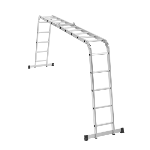 VEVOR 7-in-1 Multi-Purpose Folding Ladder, Extension Step Ladder, A Frame 5 Step Telescoping Ladder, 19ft Heavy Duty Adjustable Ladder, 330 lbs
