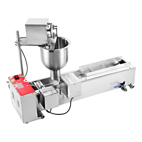VEVOR 90 pcs/hour Automatic Donuts Machine, Single Row Donuts Making Equipment, Electric High Power Doughnut Maker, Stainless Steel Auto Fryer, with