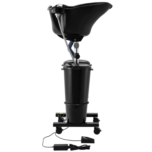 VEVOR Portable Shampoo Bowl, for Washing Hair with Electric Pump, with 2 Buckets 2 Showerheads, Drain Hose, Height and Angle Adjustable Wash Bowl for
