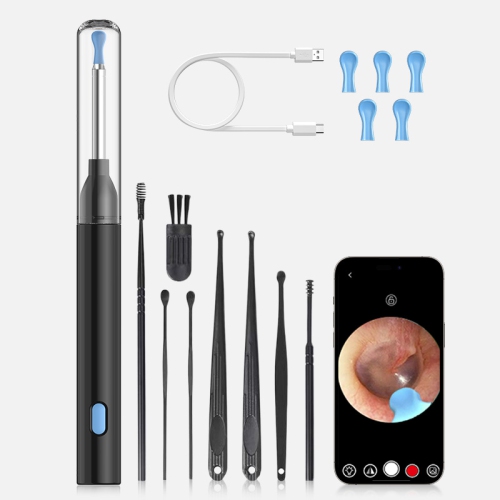 MYACUC  Portable Earwax Removal Tool Kit, Ear Cleaner With Camera, Wireless Visual Ear Pick for Ios And Android
