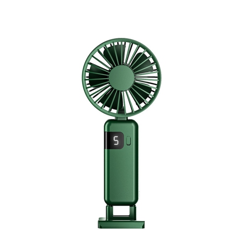 USB Rechargeable Desktop Folding Fan with Hook Air Cooling Handheld Electric Portable Fan with LED Display, Large Capacity Battery 100 Wind Speeds,