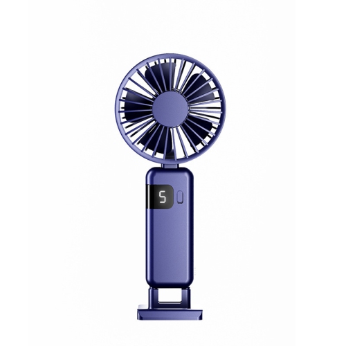 USB Rechargeable Desktop Folding Fan with Hook Air Cooling Handheld Electric Portable Fan with LED Display, Large Capacity Battery 100 Wind Speeds,