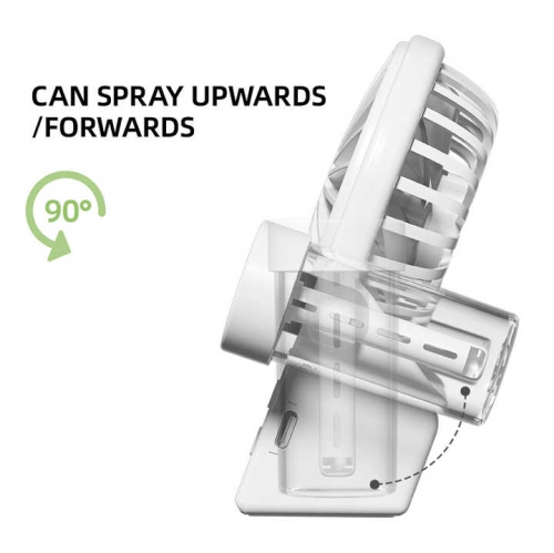 2025 New Double Spray Desktop Fan Humidifier 2 in 1 USB Portable Digital Display Hydration Spray Fan Double Spray Humidifier Small Fan Handheld - F8