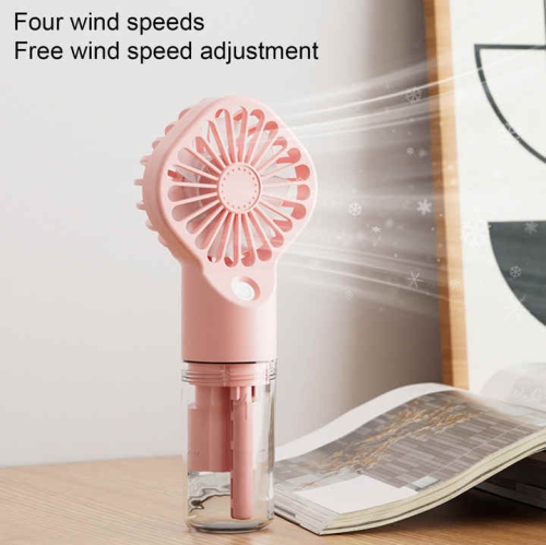 Spray fan mini handheld small fan USB charging portable fan spray humidification outdoor fan two in one spray fan mini fan four speed beauty