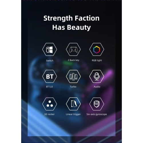 Xboxone Controller RGB Color Light 360 2.4G Wireless Game Wake-up Programmable Vibration Game Controller, Support Xbox one/SX Controller, PC Console