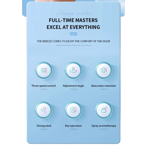 2025 USB Mini New Water Mist Fan Portable Summer Handheld Rechargeable Handheld Water Mist Air Conditioner Fan, White