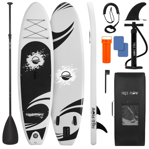 SereneLife 10’ Inflatable Stand Up Paddle Board with Premium SUP Accessories - 32” Wide Stable Design with Non-Slip EVA Deck Pad, for Youth and