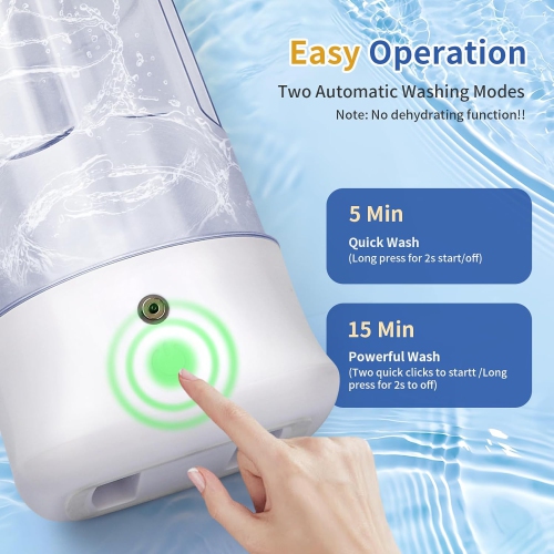 Mini Portable Washing Machine,USB Rechargeable Small Washer for Underwear Socks & Baby Clothes,Compact Travel Laundry for Apartment Dorm RV Camping