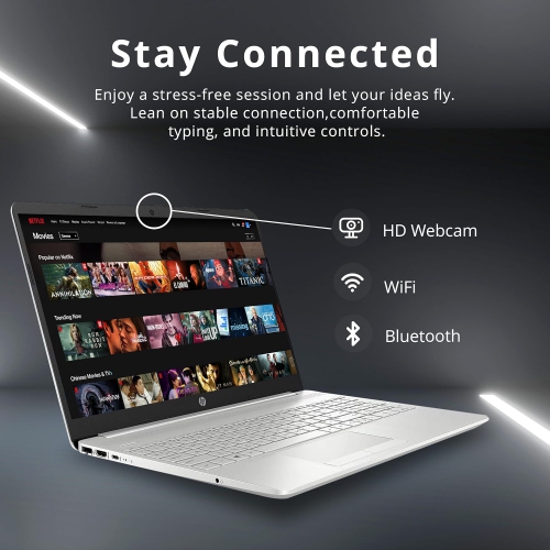 Refurbished Excellent - HP 15.6" HD Touchscreen Laptop, 11th Gen Intel Core i5-1135G7, 512GB PCIe SSD, 12GB RAM, Backlit Keyboard, Iris Xe Graphics,