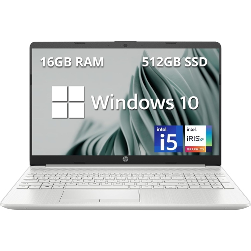 Refurbished Excellent - HP 15.6" HD Touchscreen Laptop, 11th Gen Intel Core i5-1135G7, 512GB PCIe SSD, 16GB RAM, Backlit Keyboard, Iris Xe Graphics,