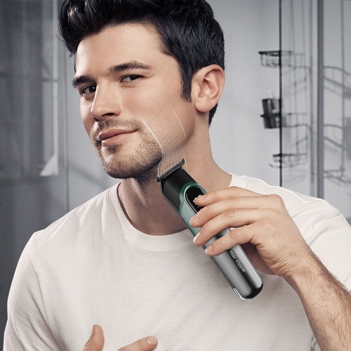 5-in-1 Electric Hair Clippers Set Adjustable Digital Display Shaver Stainless Steel Precision Cutting Tools for Hair and Beard Styling