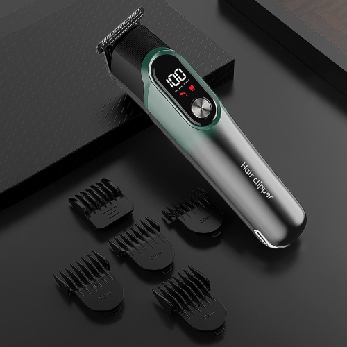 5-in-1 Electric Hair Clippers Set Adjustable Digital Display Shaver Stainless Steel Precision Cutting Tools for Hair and Beard Styling