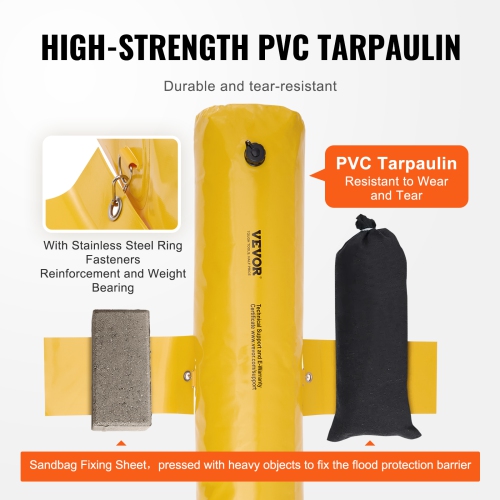 4 barrières d'inondation VEVOR, sacs de rechange pour sacs de sable , barrière d'inondation pour la maison, barrières d'eau pour les inondations,