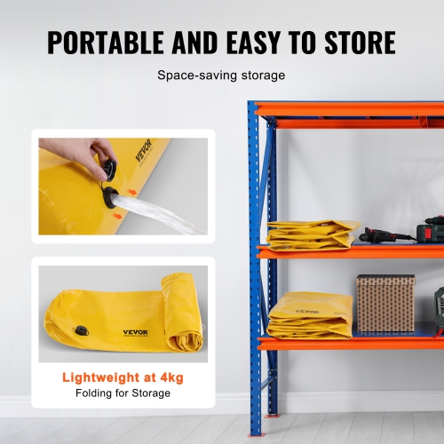 4 barrières d'inondation VEVOR, sacs de rechange pour sacs de sable , barrière d'inondation pour la maison, barrières d'eau pour les inondations,