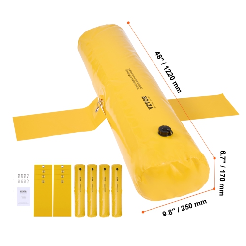 4 barrières d'inondation VEVOR, sacs de rechange pour sacs de sable , barrière d'inondation pour la maison, barrières d'eau pour les inondations,