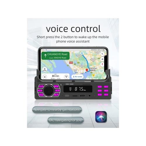 Récepteur de musique multifonction pour l'auto Lecteur MP3 Bluetooth + Radio FM Lecteur USB multifonction / Carte SD Direct Plug-in