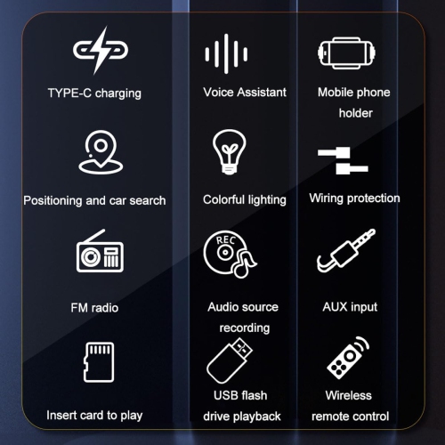 Récepteur de musique multifonction pour l'auto Lecteur MP3 Bluetooth + Radio FM Lecteur USB multifonction / Carte SD Direct Plug-in