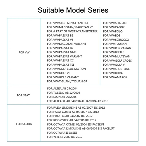 A 7-inch dual-DIN car audio system for Volkswagen Golf IV, compatible with CarPlay/Android Auto, FM/AM radio, USB interface, and rearview camera.