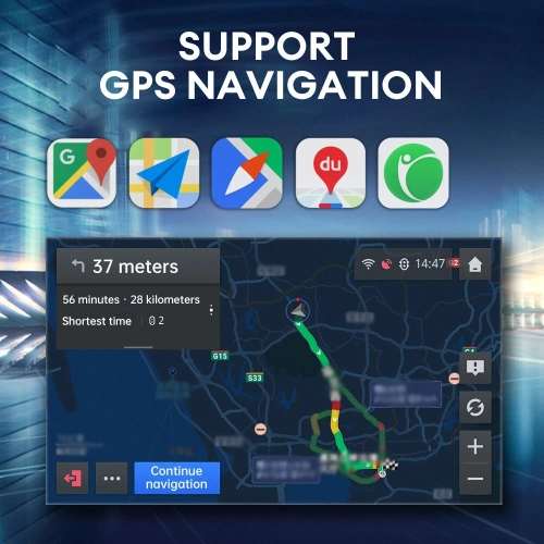 A 7-inch dual-DIN car audio system for Volkswagen Golf IV, compatible with CarPlay/Android Auto, FM/AM radio, USB interface, and rearview camera.