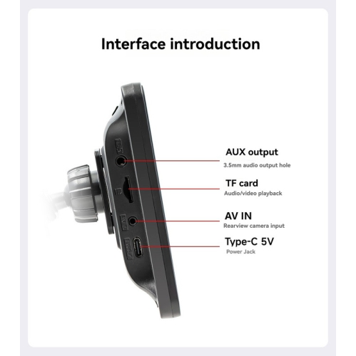 Écran portatif CarPlay, écran sans fil Apple CarPlay et Android Auto dans l'auto, lecteur multimédia Bluetooth MP5, radio d'auto à écran tactile de