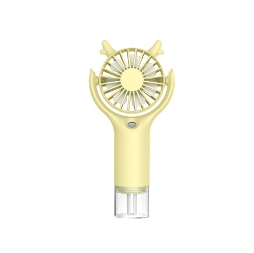 2025 USB Mini New Water Mist Fan Portable Summer Handheld Rechargeable Handheld Water Mist Air Conditioner Fan, Yellow
