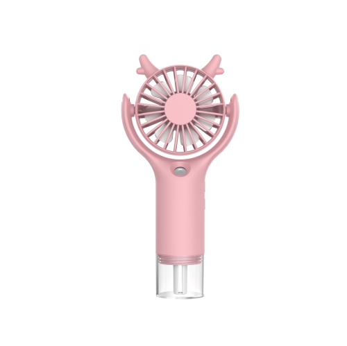 2025 USB Mini New Water Mist Fan Portable Summer Handheld Rechargeable Handheld Water Mist Air Conditioner Fan, Pink