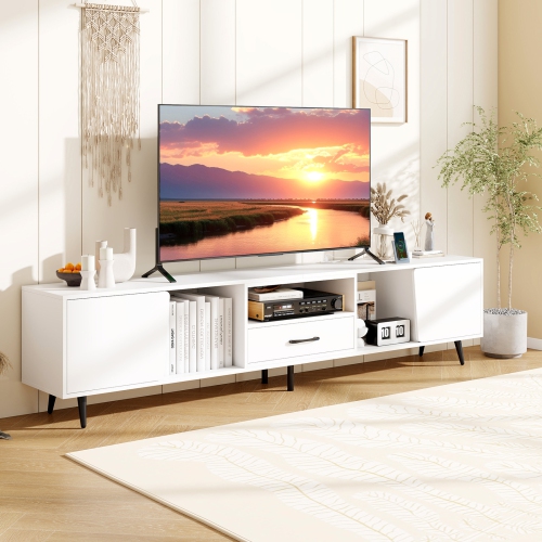 Gymax 79'' TV Stand for TVs up to 90 Inches Entertainment Center w/ AC Outlets