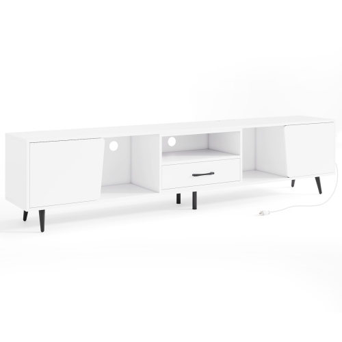 Gymax 79'' TV Stand for TVs up to 90 Inches Entertainment Center w/ AC Outlets