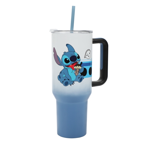 40 oz Stainless Steel Tumbler with Handle and Straw