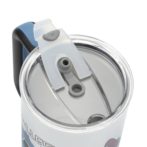 40 oz Stainless Steel Tumbler with Handle and Straw